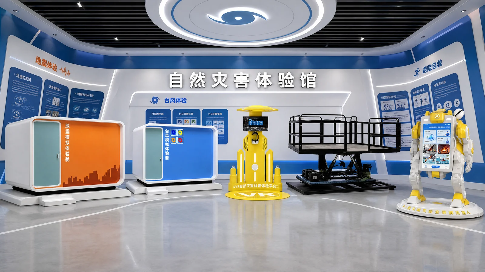 自然灾害体验馆整体解决方案展示图